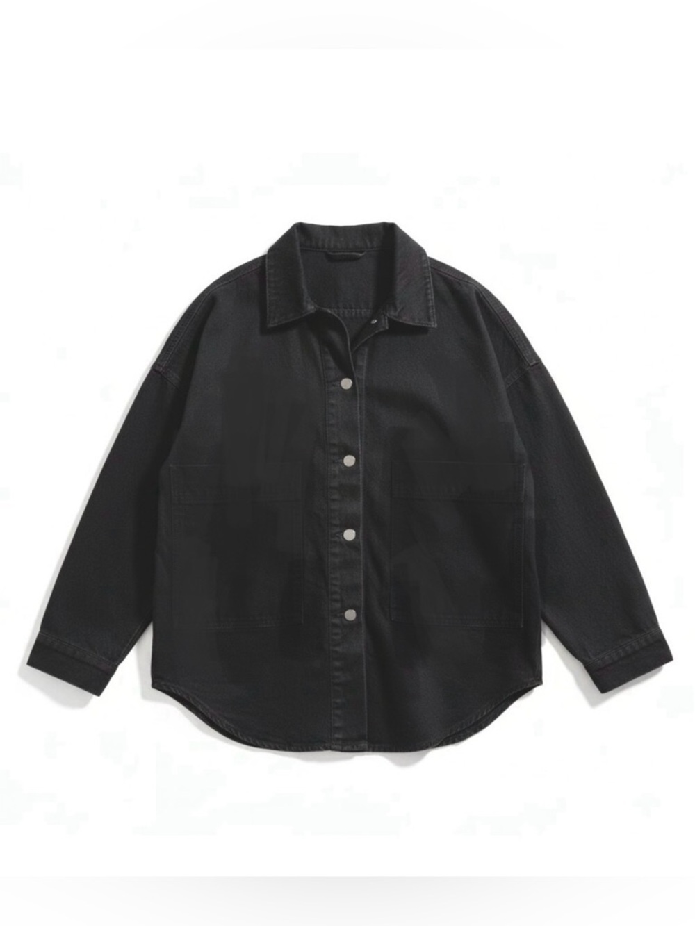 Dark grey/black oversized denim jacket